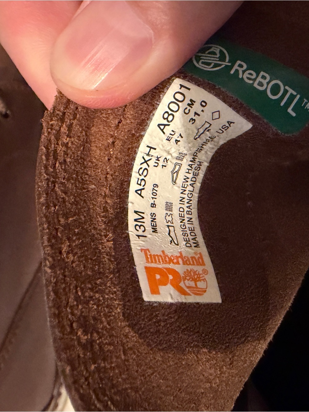 Timberland PRO Men's Chestnut Brown Leather Work Boots - Picture 6 of 7